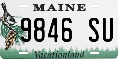 ME license plate 9846SU