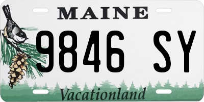 ME license plate 9846SY