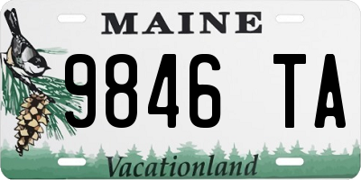 ME license plate 9846TA