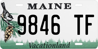 ME license plate 9846TF