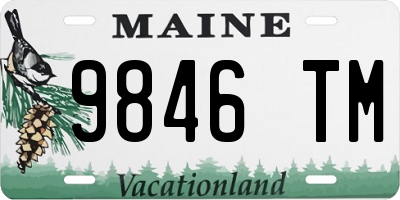 ME license plate 9846TM