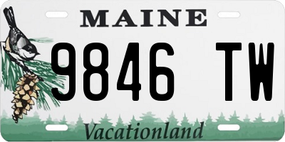 ME license plate 9846TW