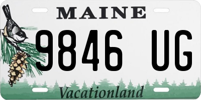 ME license plate 9846UG