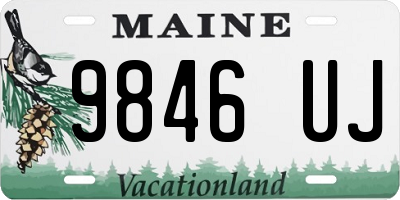 ME license plate 9846UJ