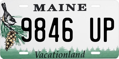 ME license plate 9846UP