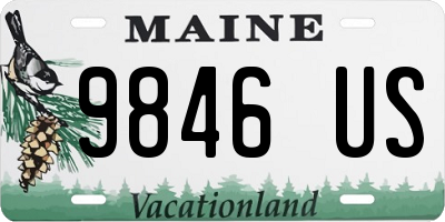 ME license plate 9846US