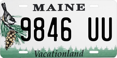 ME license plate 9846UU