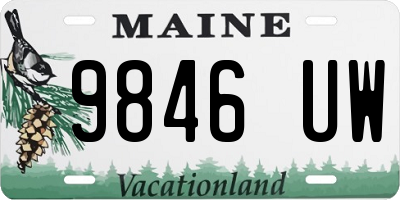 ME license plate 9846UW