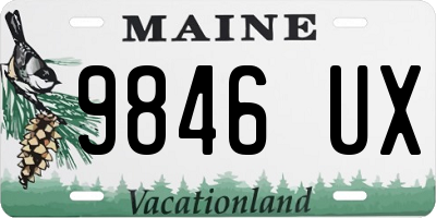 ME license plate 9846UX