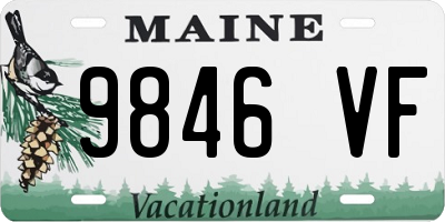 ME license plate 9846VF