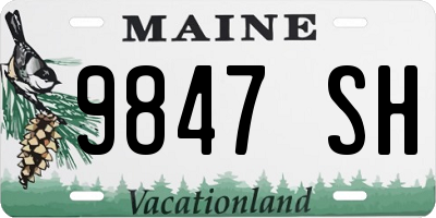 ME license plate 9847SH