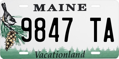 ME license plate 9847TA