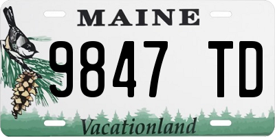 ME license plate 9847TD