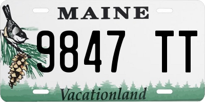 ME license plate 9847TT