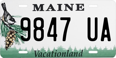 ME license plate 9847UA