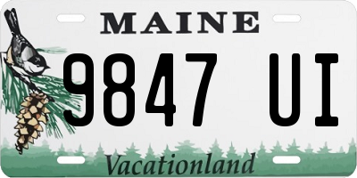 ME license plate 9847UI