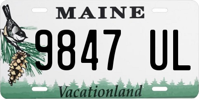 ME license plate 9847UL
