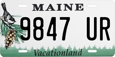 ME license plate 9847UR