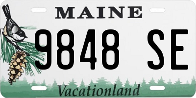 ME license plate 9848SE