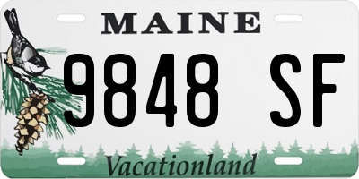 ME license plate 9848SF