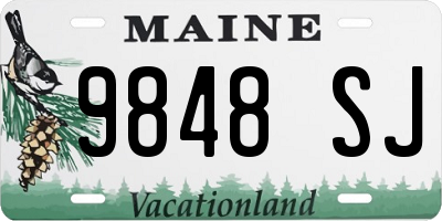 ME license plate 9848SJ