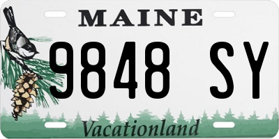 ME license plate 9848SY