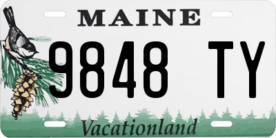 ME license plate 9848TY