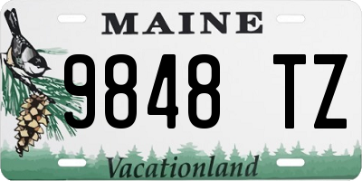 ME license plate 9848TZ