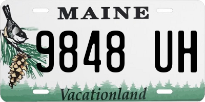 ME license plate 9848UH