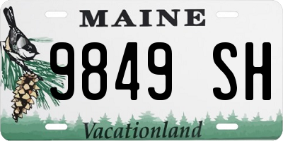 ME license plate 9849SH