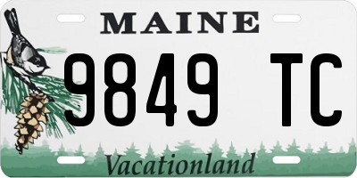 ME license plate 9849TC