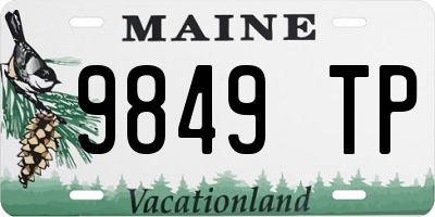 ME license plate 9849TP