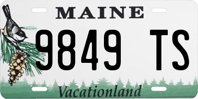 ME license plate 9849TS