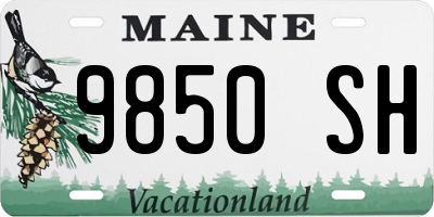 ME license plate 9850SH