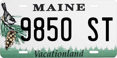 ME license plate 9850ST