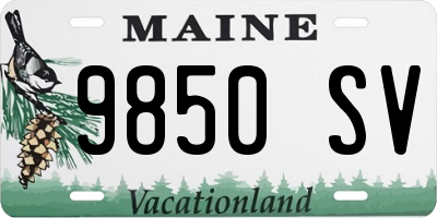 ME license plate 9850SV