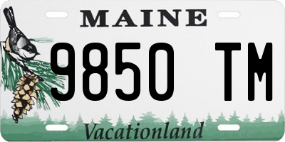 ME license plate 9850TM