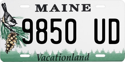 ME license plate 9850UD