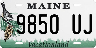 ME license plate 9850UJ