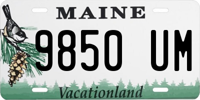 ME license plate 9850UM