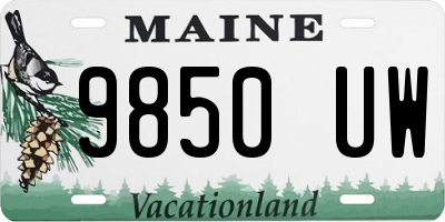 ME license plate 9850UW