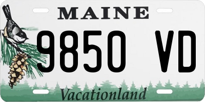ME license plate 9850VD