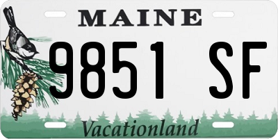 ME license plate 9851SF