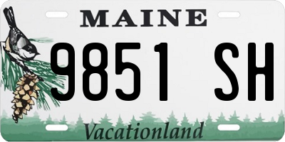 ME license plate 9851SH