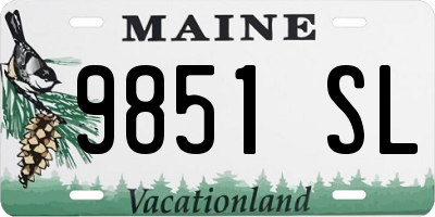 ME license plate 9851SL