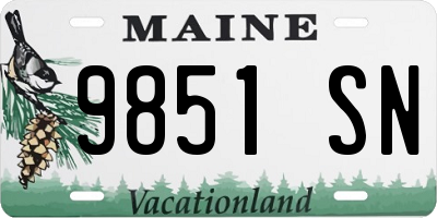 ME license plate 9851SN