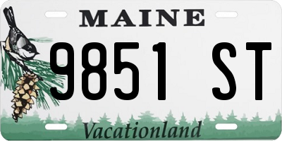 ME license plate 9851ST