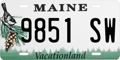 ME license plate 9851SW