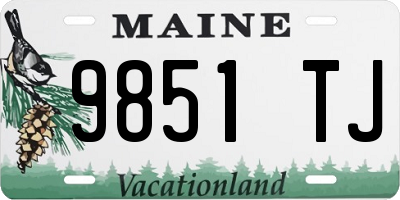 ME license plate 9851TJ