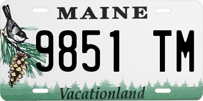 ME license plate 9851TM
